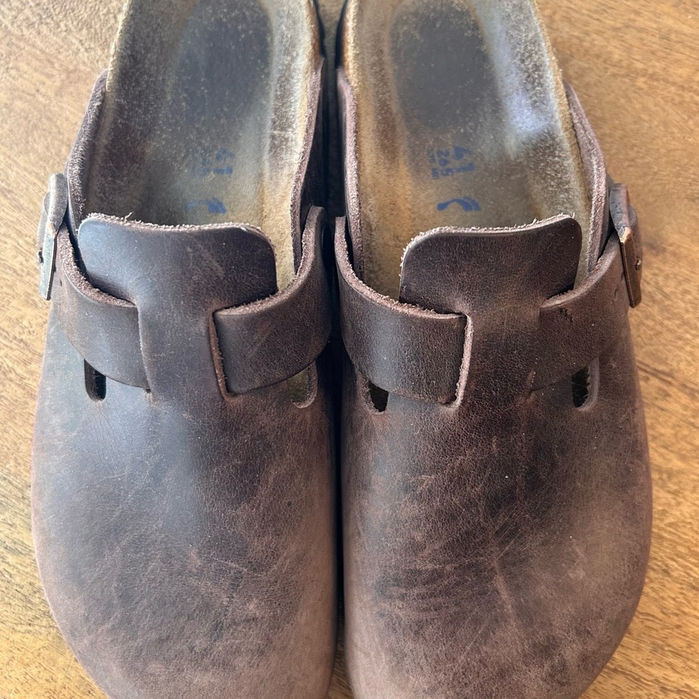 Birkenstock Boston Clogs Habana Oiled Leather